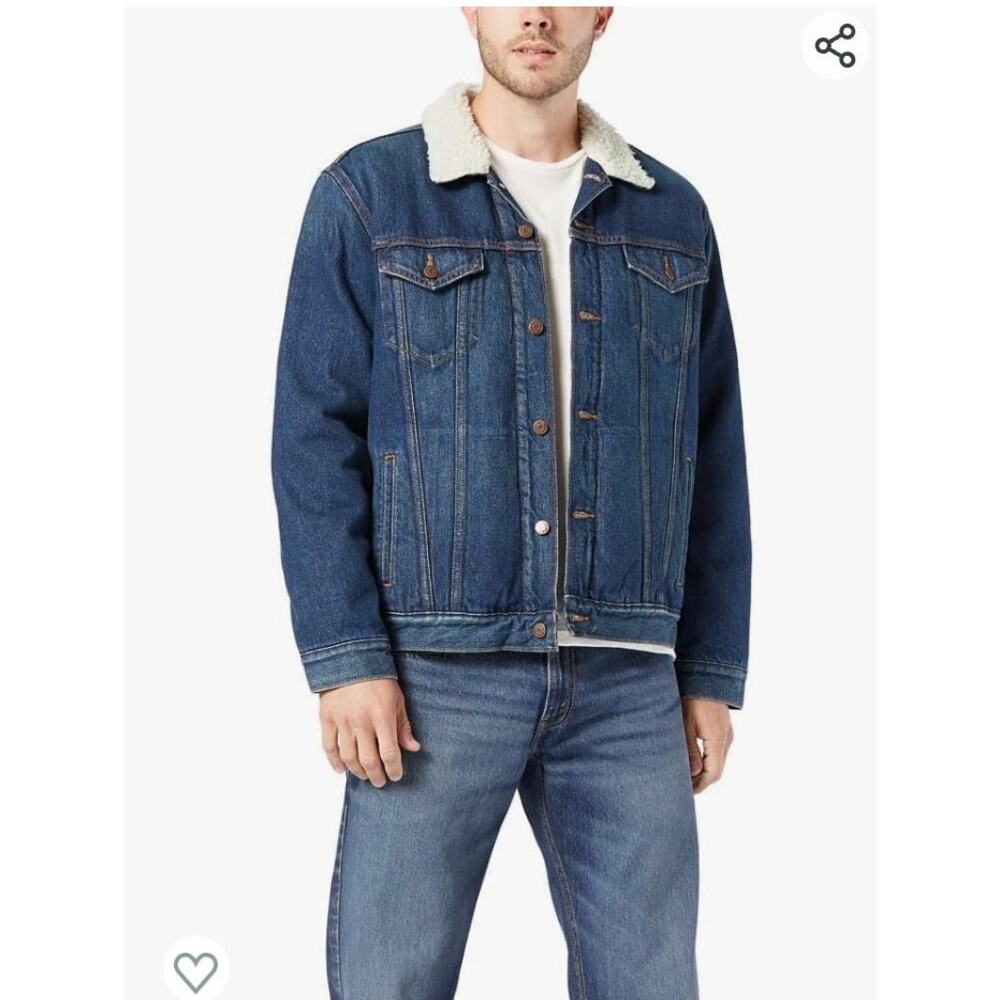 Signature by Levi Strauss Gold Label Sherpa Lined Trucker Jacket, Size M mens